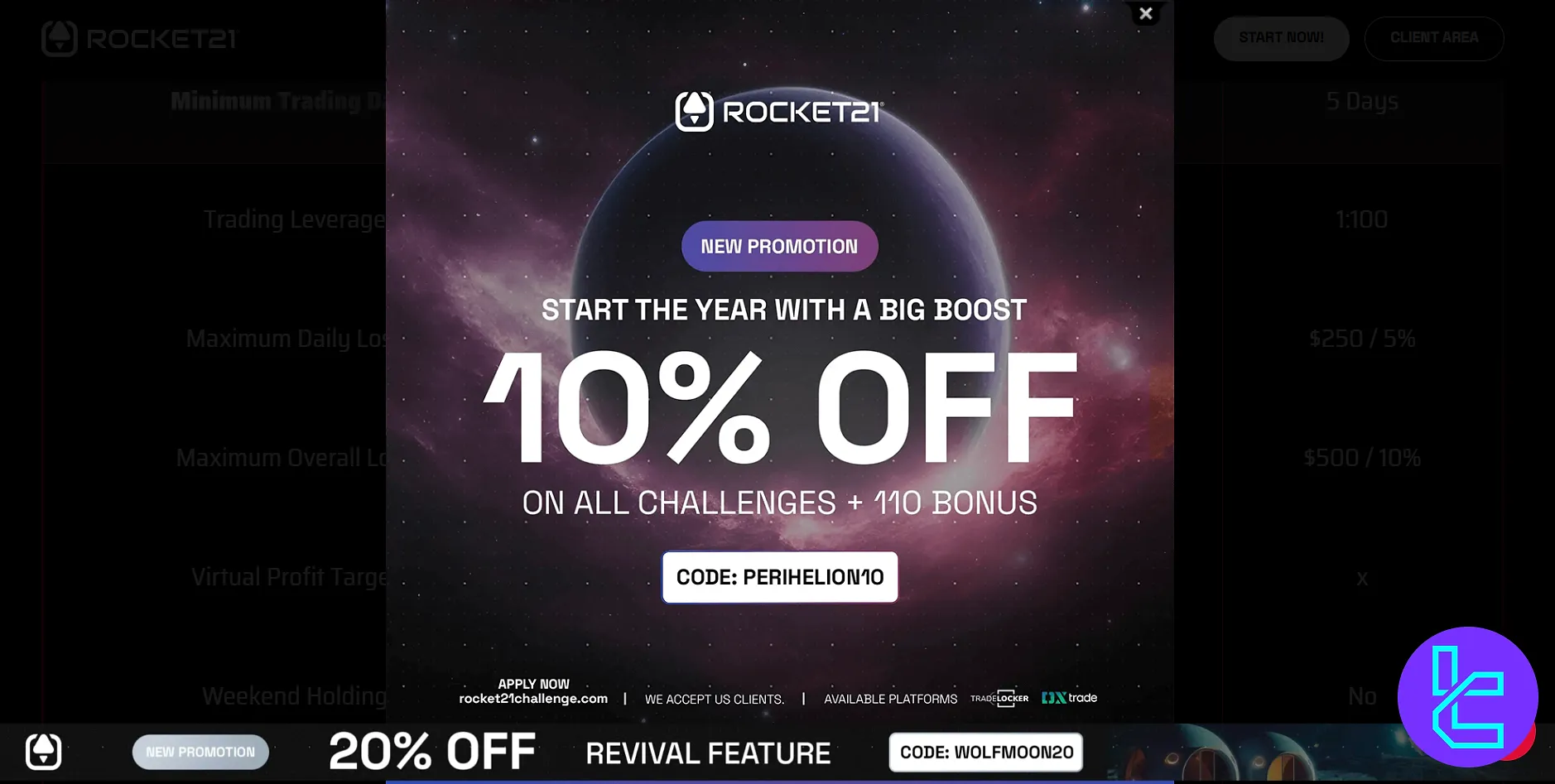 Rocket21 Challenge PROMO Codes