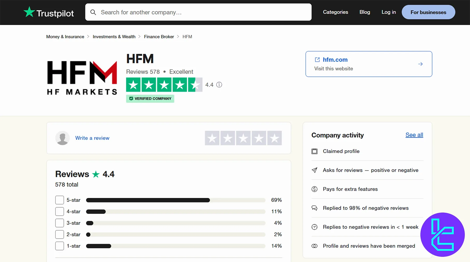 HFM TrustPilot