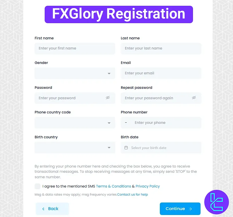 FXGlory registration