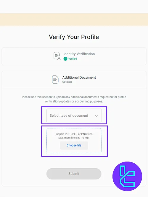 Uploading address proof for FXPro KYC