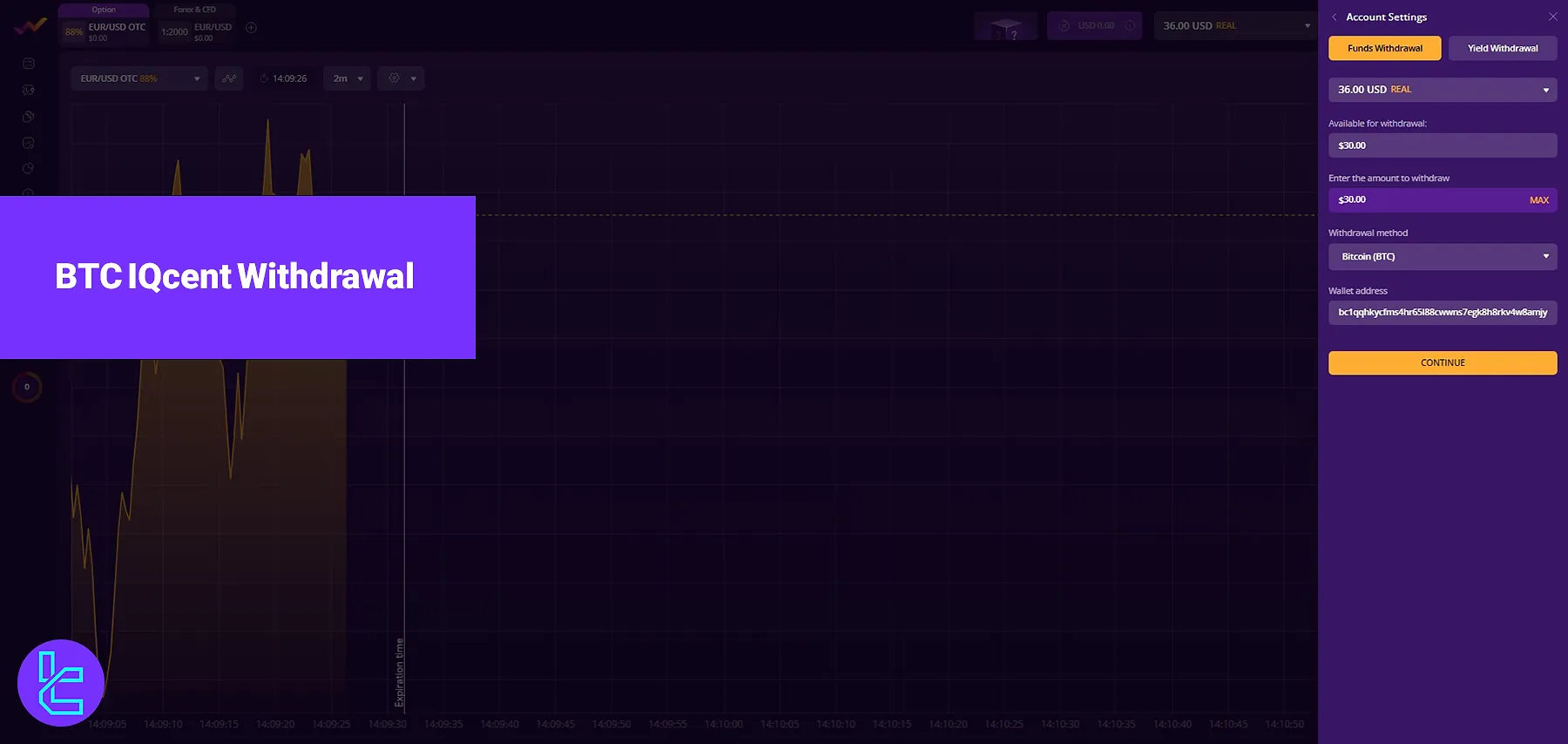 BTC IQcent Withdrawal