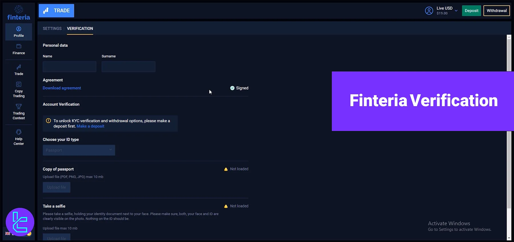 Finteria Verification - Verify in 4 Steps and Within 24 Hours 2025