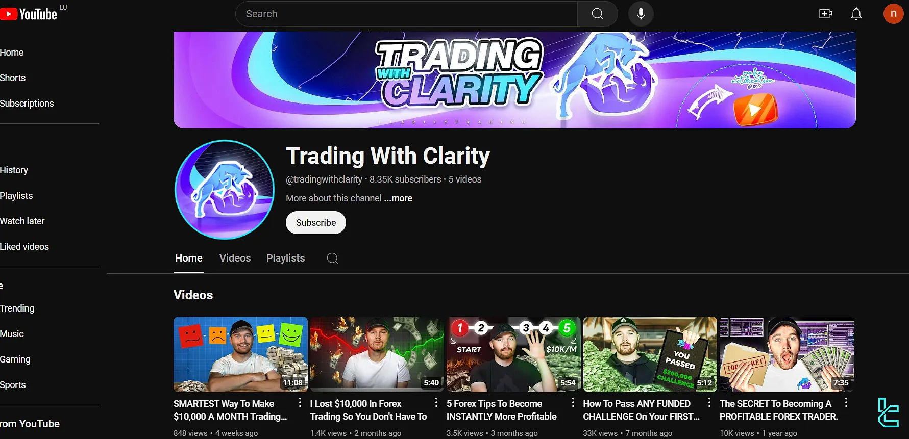 Clarity Traders youtube