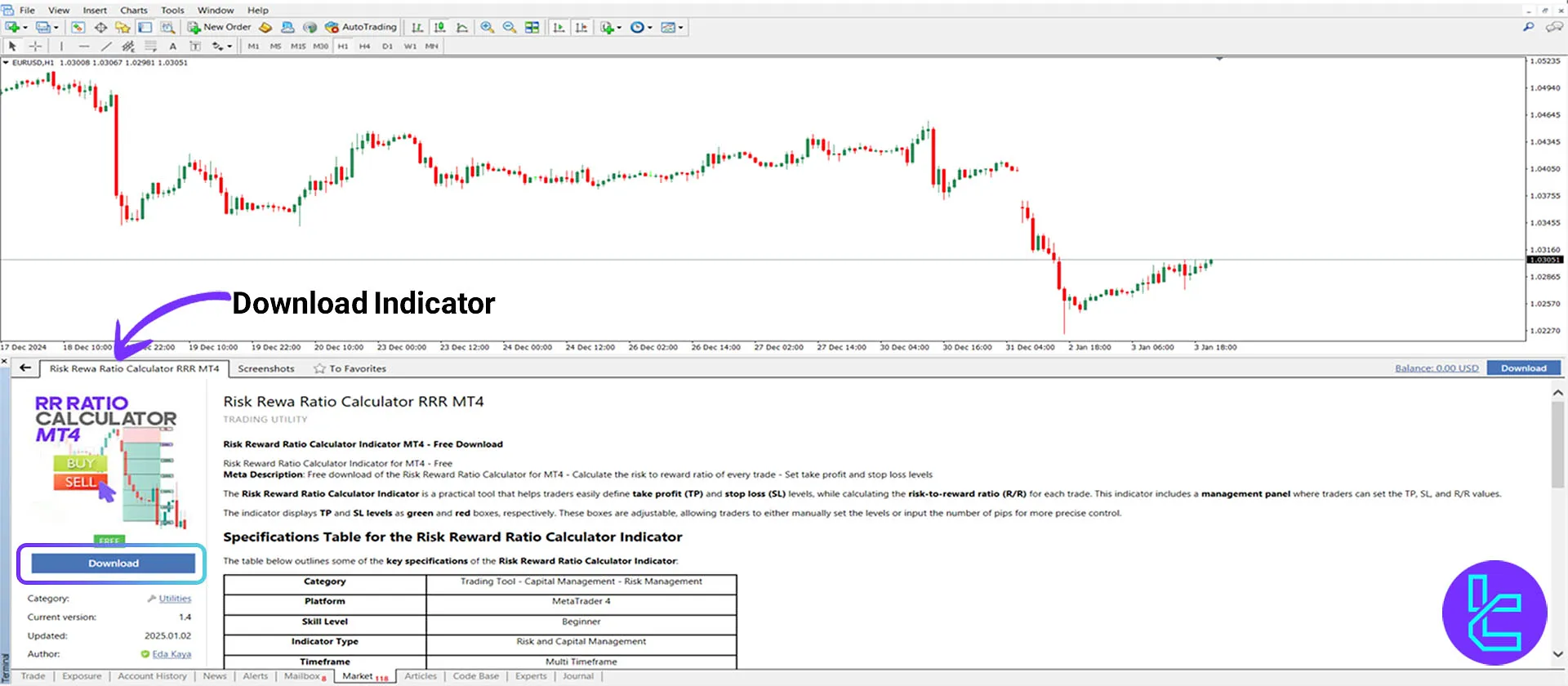 Download the Executable File of the Indicator