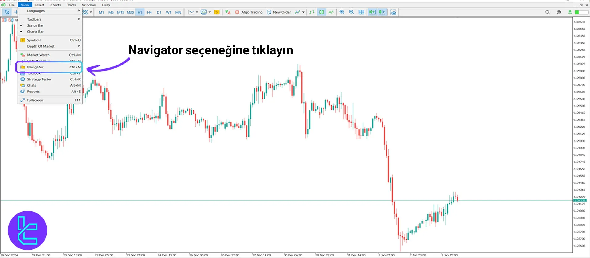 Seçeneğe tıklama