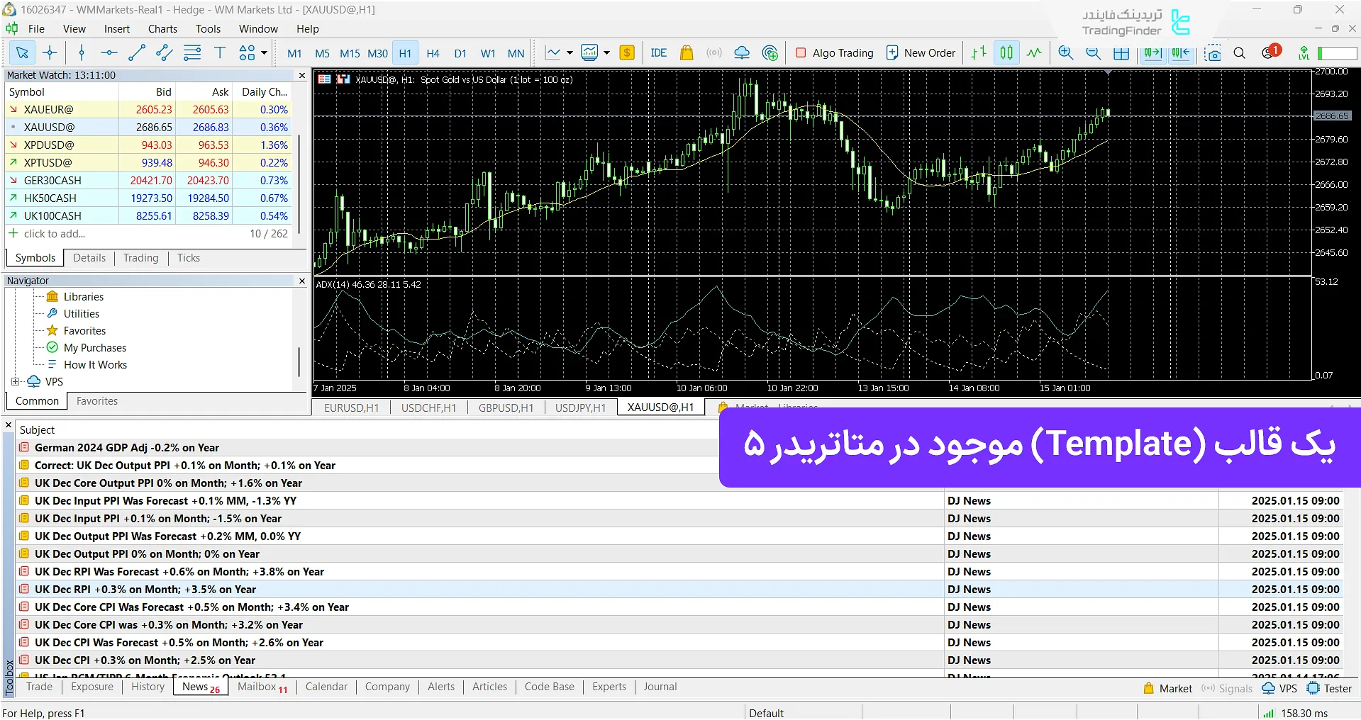 قالب در MT5