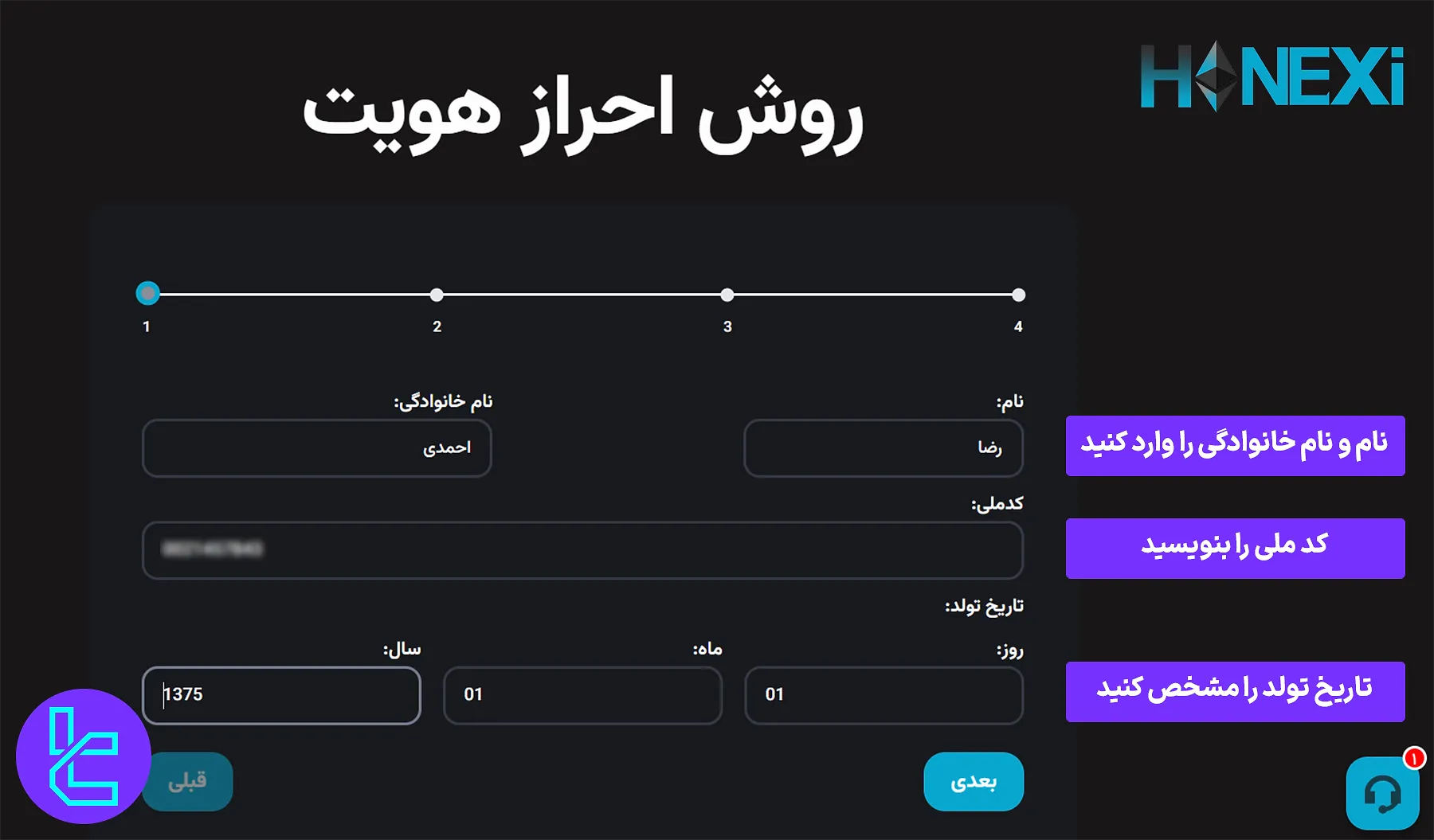 احراز هویت صرافی هانکسی