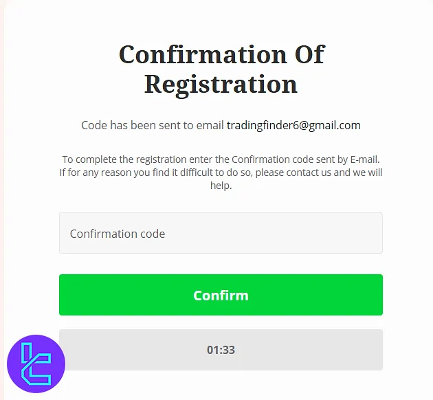 Xchief sign up email confirmation page