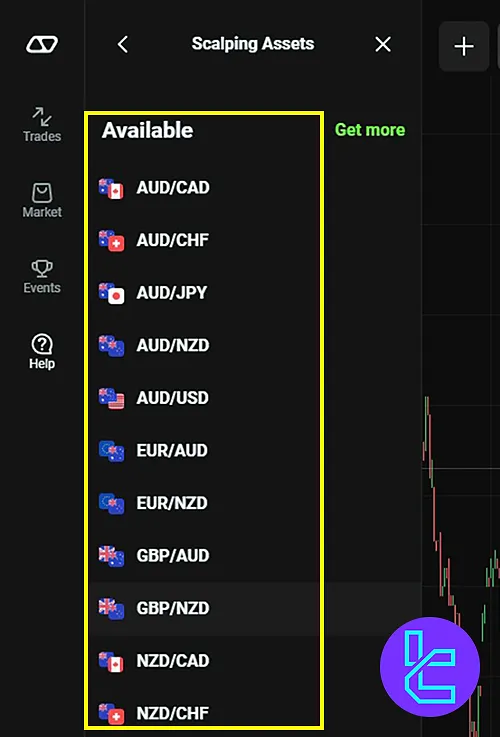 Available currency pairs for OlympTrade copy trade signals