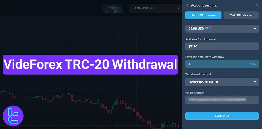 VideForex TRC-20 Withdrawal