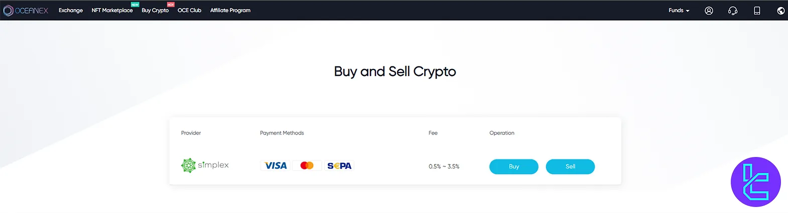 OceanEX Payment Methods