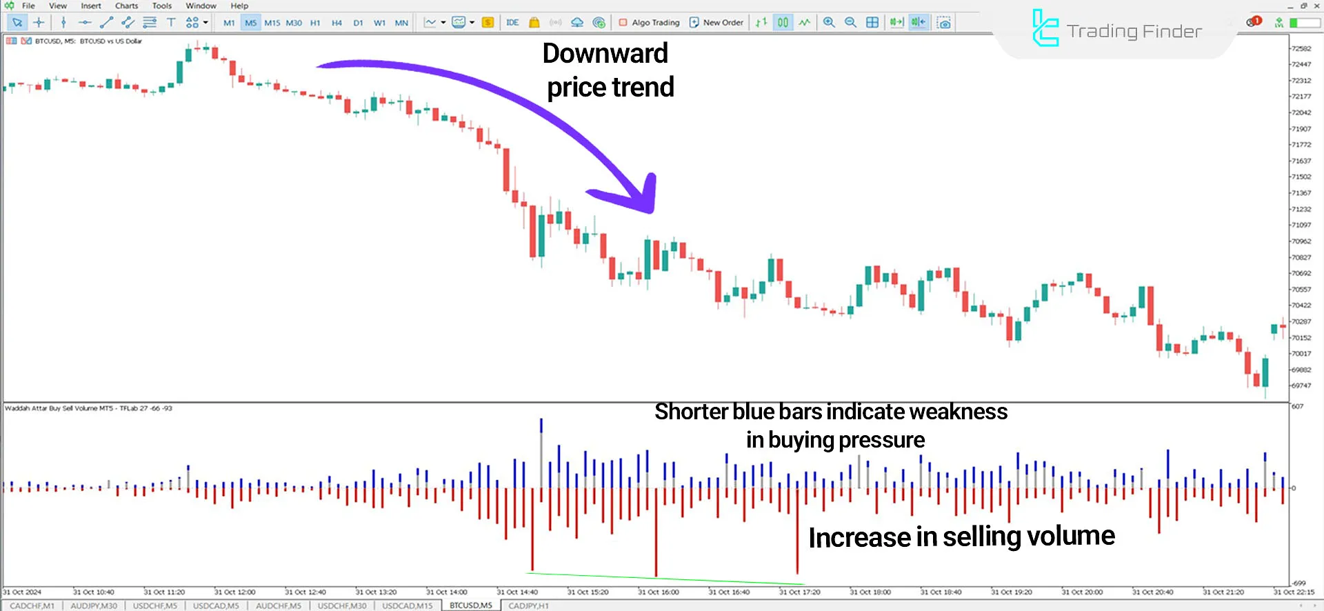 Waddah Attar Buy Sell Volume Indicator for MetaTrader 5 Download - Free 2