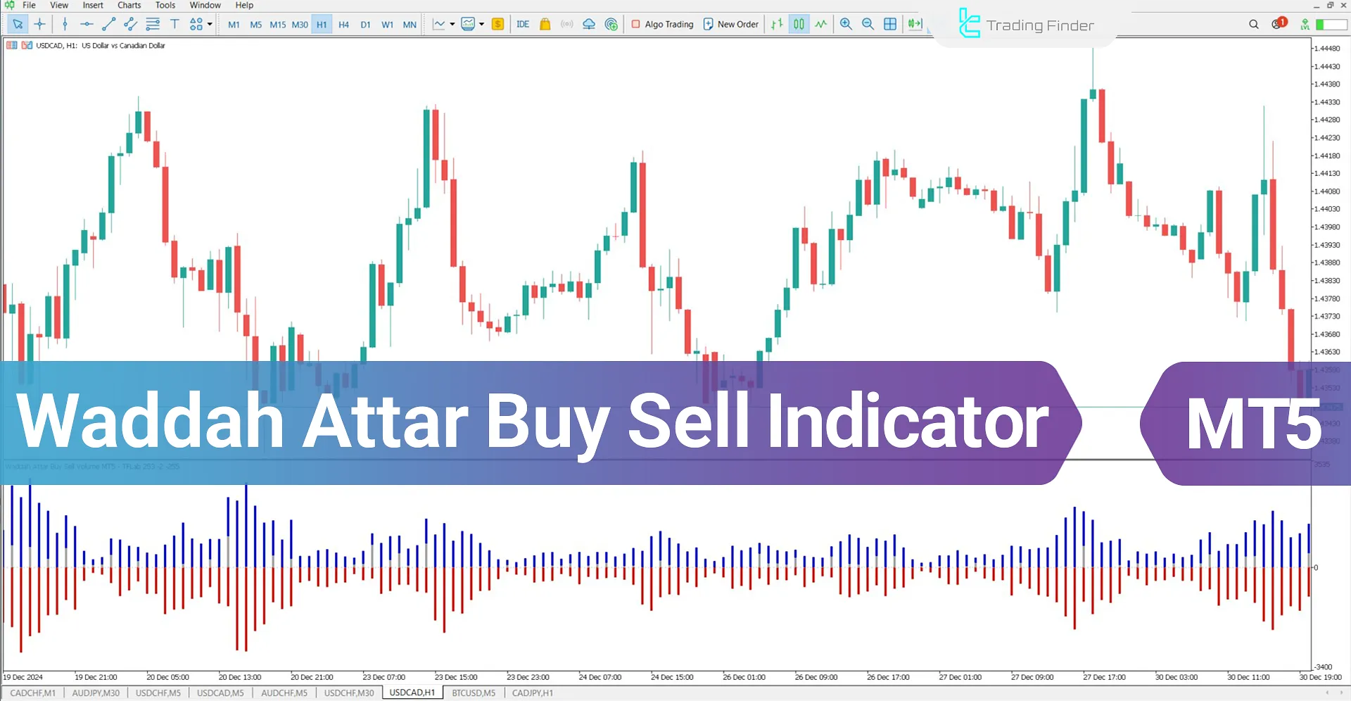 Waddah Attar Buy Sell Volume Indicator for MetaTrader 5 Download - Free