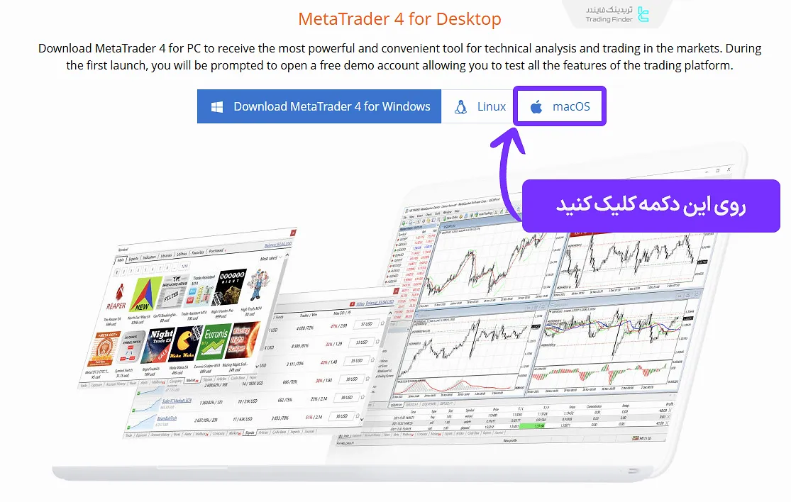 صفحه دانلود متاتریدر 4