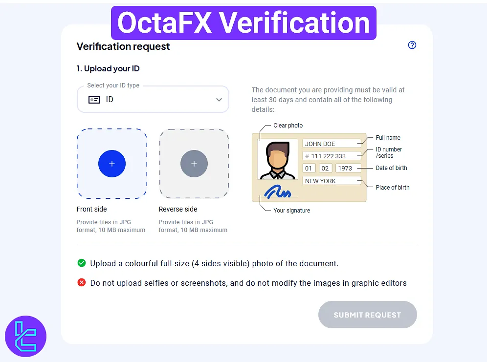 OctaFX Verification International 2025 [ID, Passport, Residence Permit]