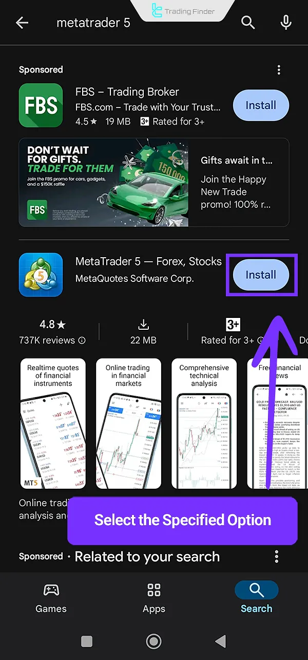 MetaTrader 5 download for android