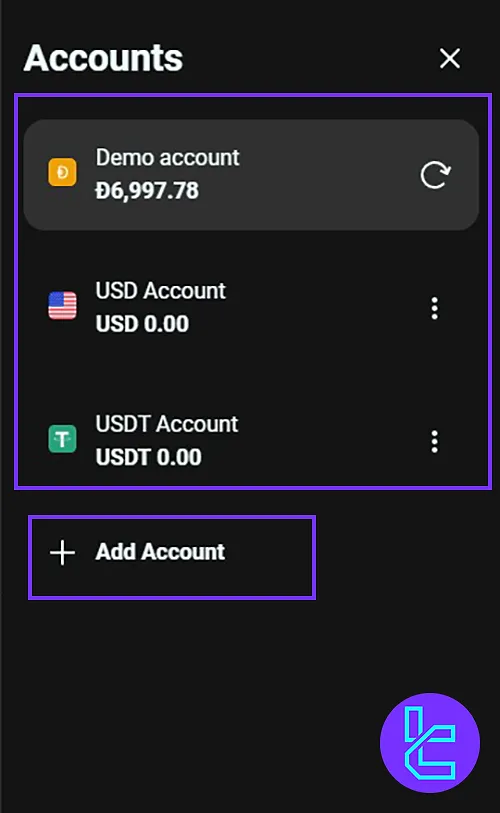 Adding new trading accounts to diversify strategies on the OlympTrade platform