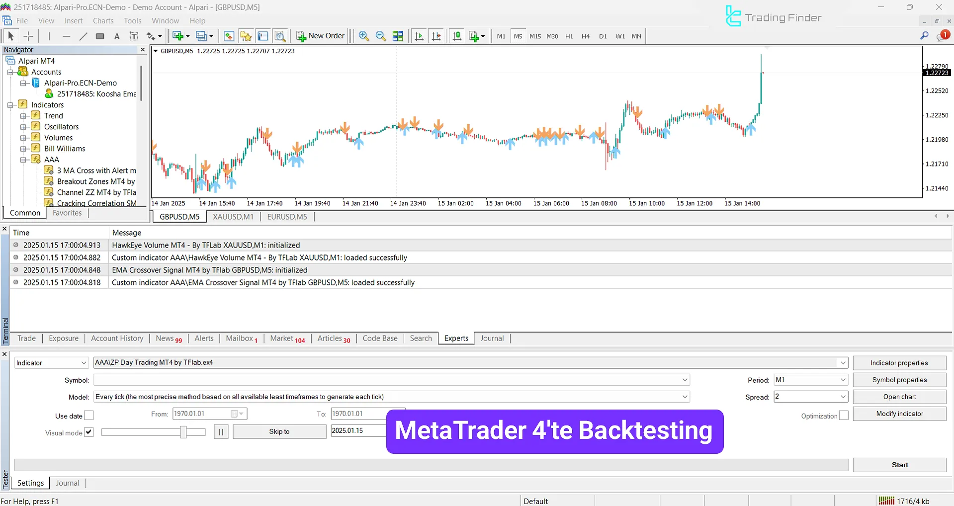 MetaTrader 4'te Geri Test