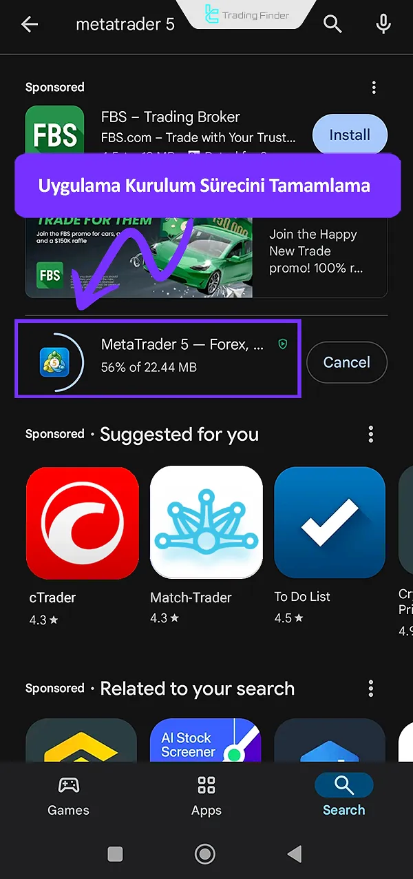MT5 Android kurulumu
