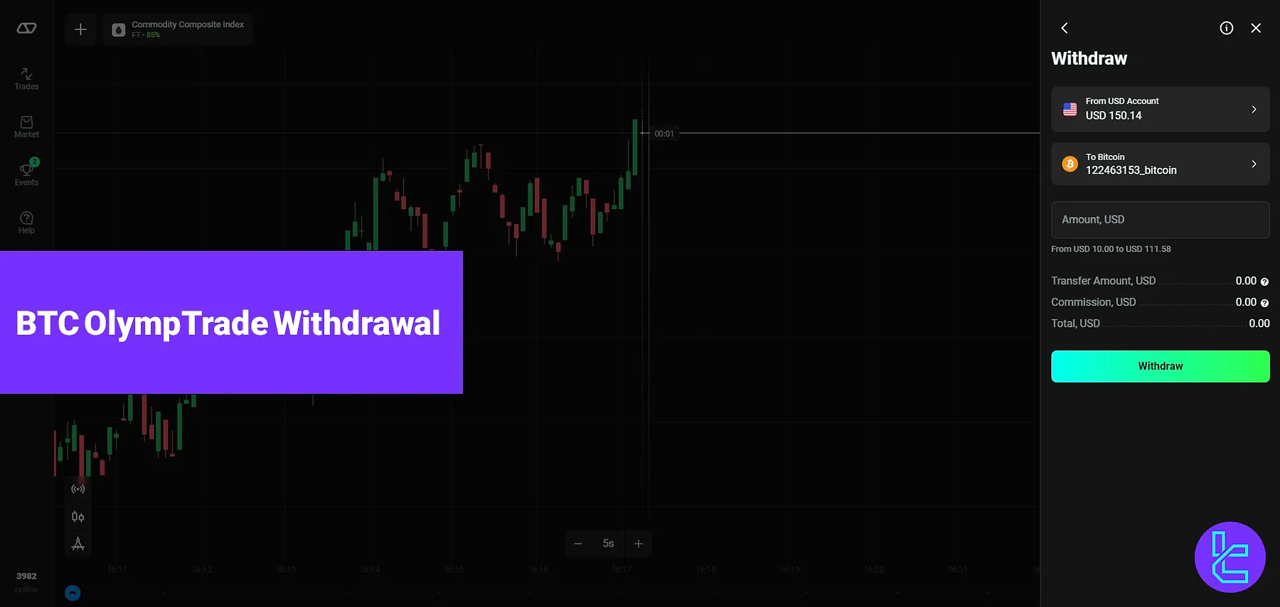 BTC OlympTrade Withdrawal - Cash-outs in 1 to 5 days [5 Steps]