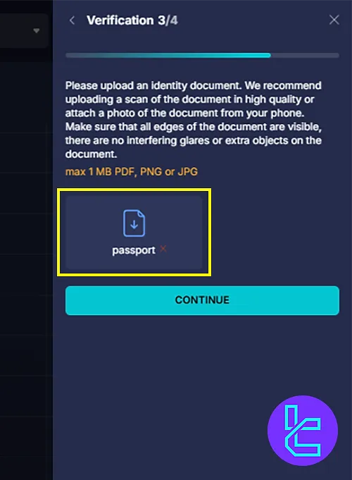 Uploading clear passport photos on Daxbase for verification