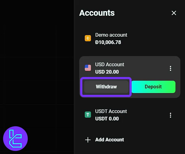 Choosing an account for Olymp Trade Skrill payout