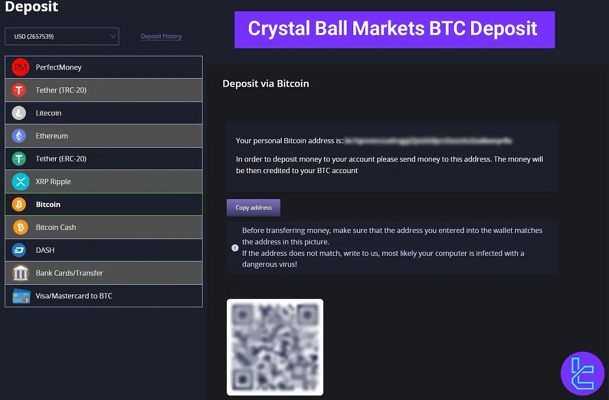 Crystal Ball Markets BTC Deposit 2025 [2.5 Hours Processing Time]