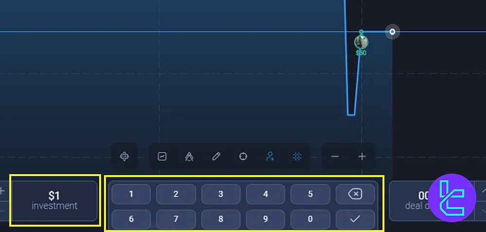 Investment button in the Expert Option Trading Environment