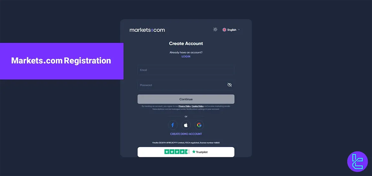 Markets.com Registration - Sign Up by Email and Pass the Knowledge Test 2025