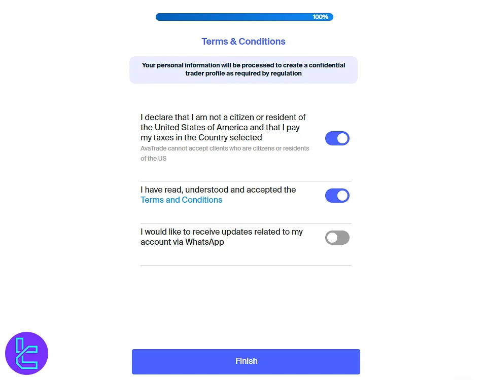 AvaTrade registration terms and conditions