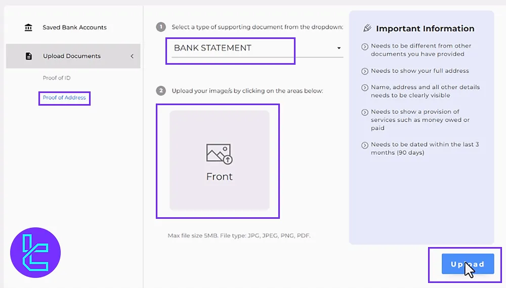 Uploading additional documents for BlackBull KYC