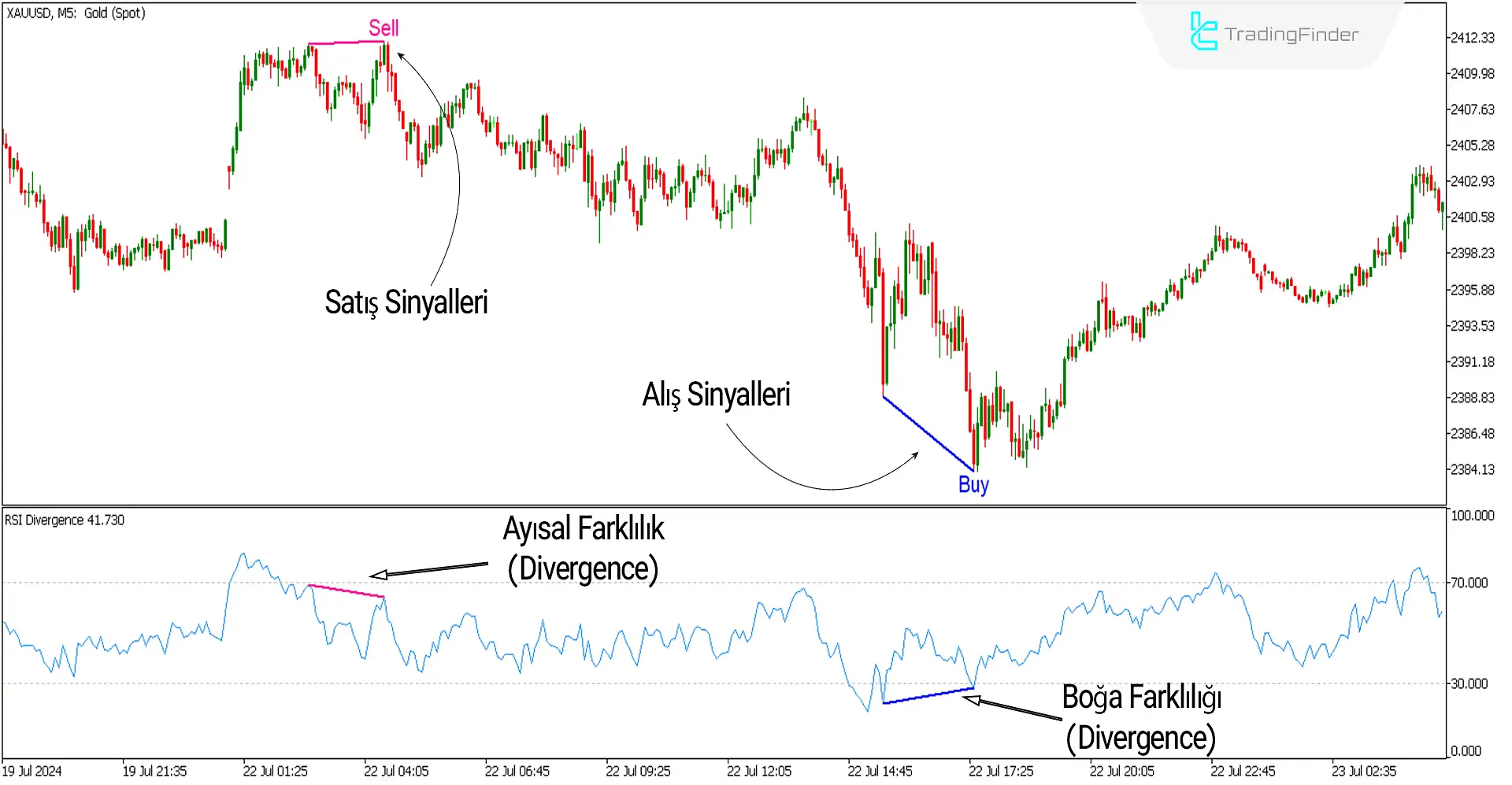 RSI Uyuşmazlık Göstergesi MT5 için İndir - Ücretsiz - [Trading Finder] 1