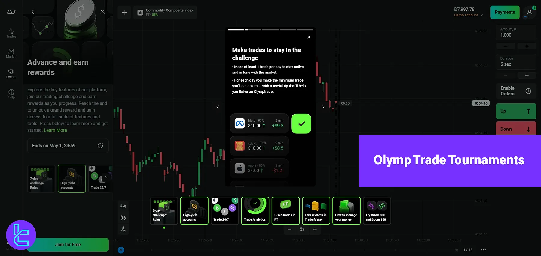 Olymp Trade Tournaments - Raise Your Profit from 85% to 93% 2025