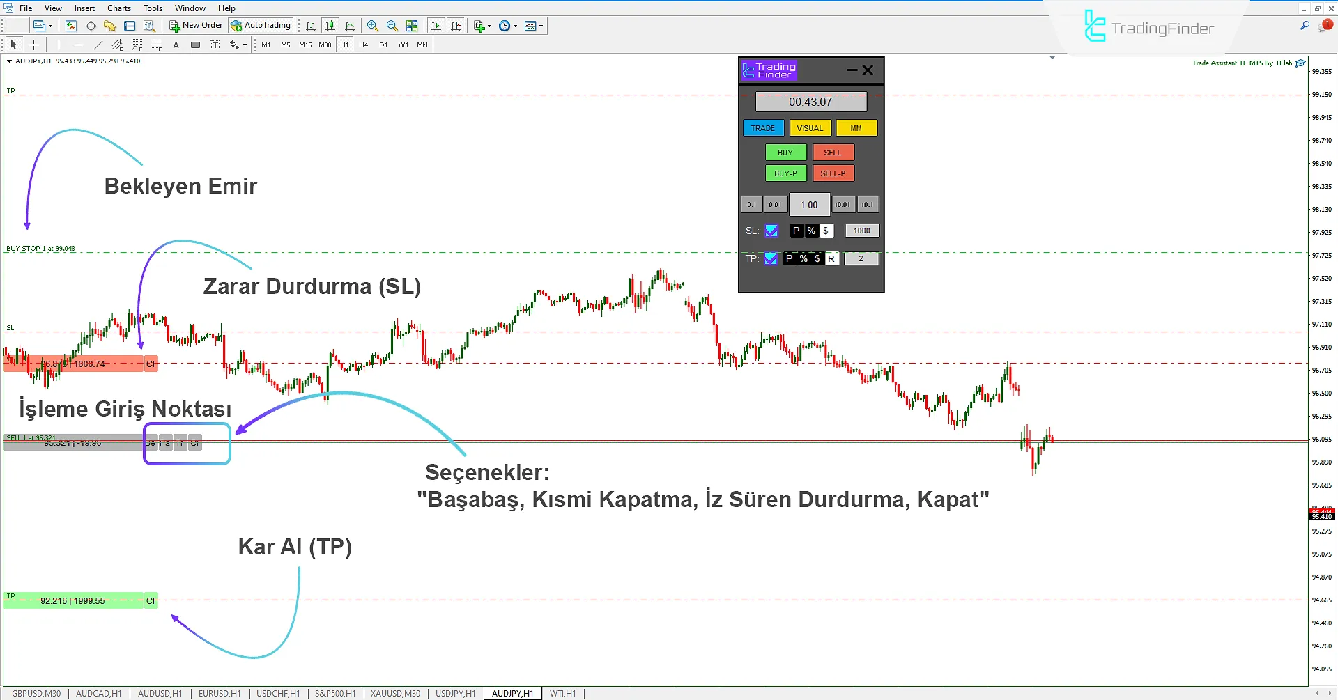 Ticaret Asistanı Expert (Trade Assist TF) İndir MetaTrader 4 için - [TradingFinder] 2