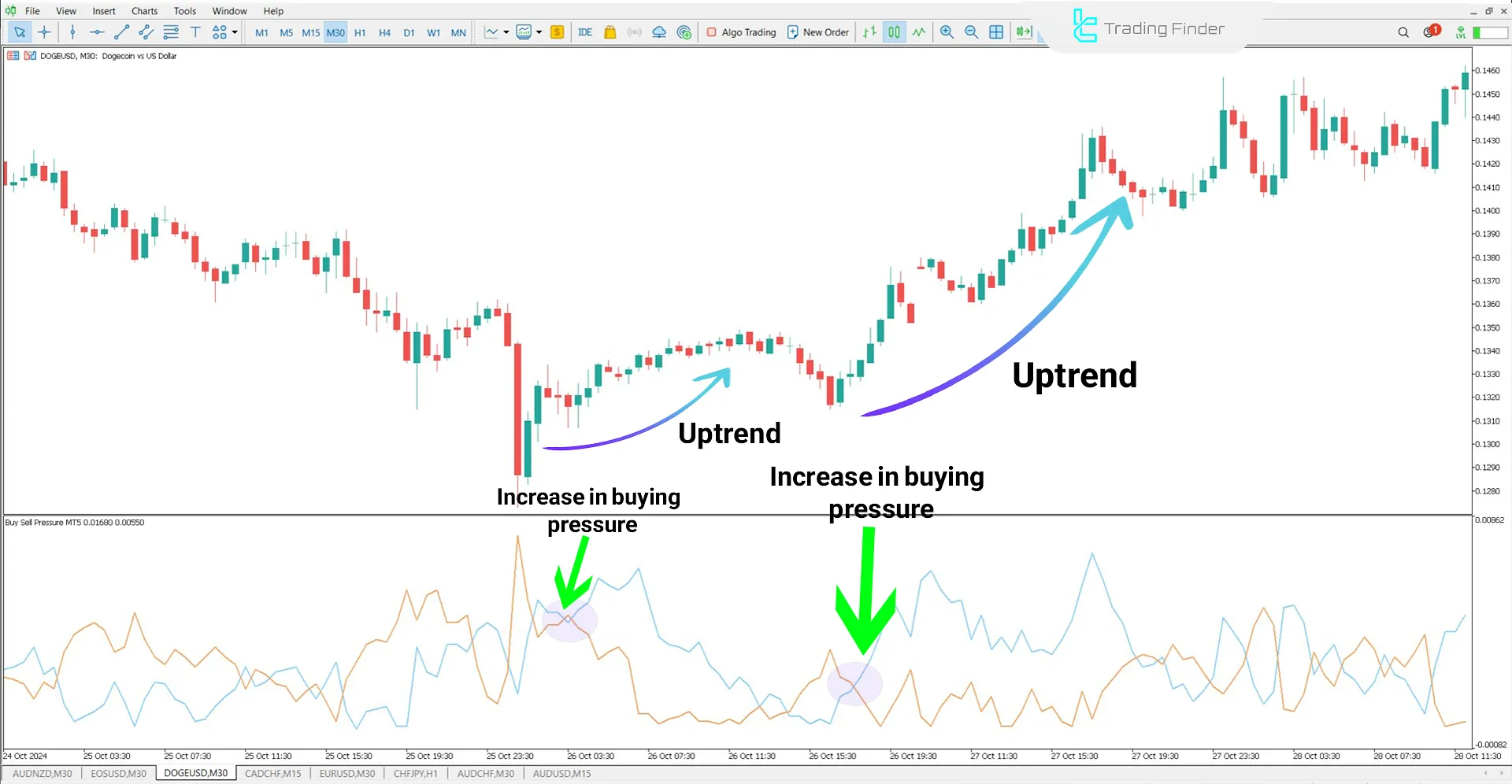 Buy Sell Pressure Indicator for MetaTrader 5 Download - Free - [TradingFinder] 1