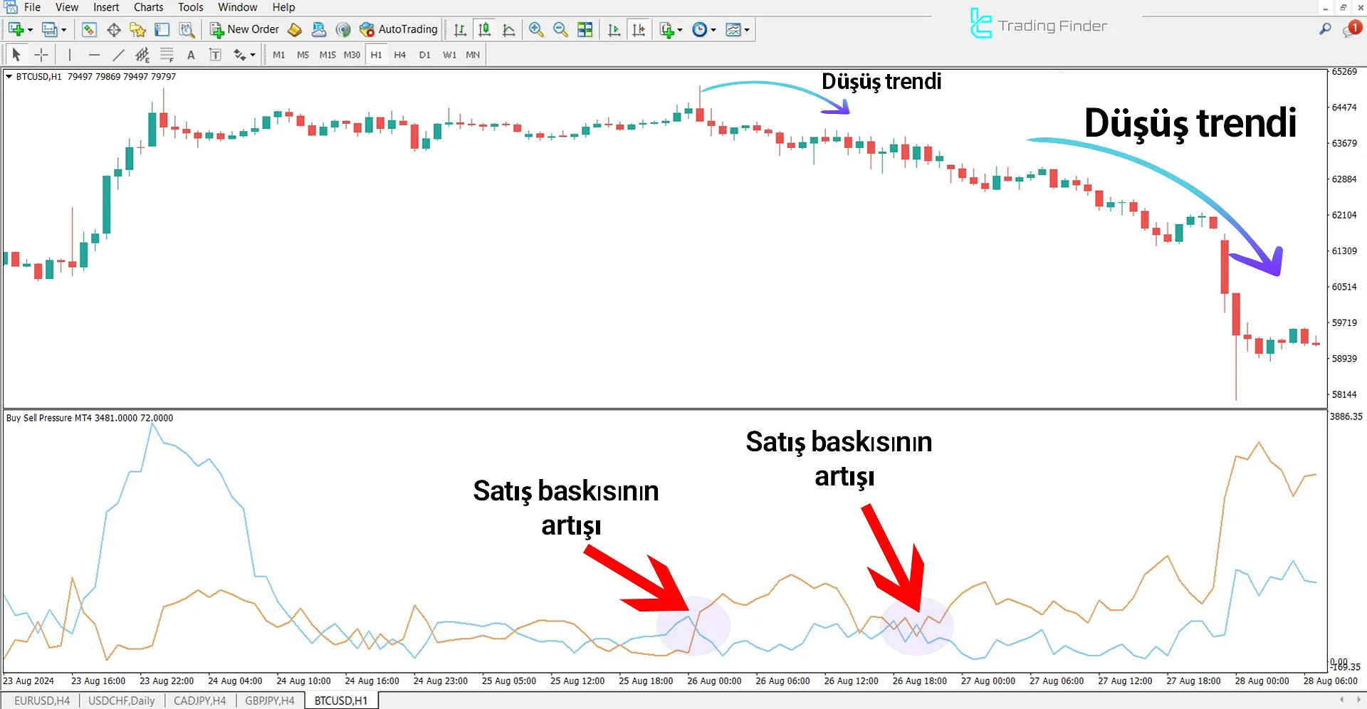 Buy Sell Pressure Göstergesini MT4 için İndirme - Ücretsiz - [TradingFinder] 2