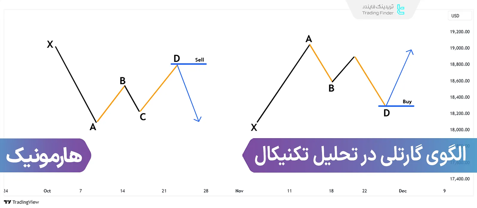 آموزش الگوی گارتلی در تحلیل تکنیکال؛ الگوهای هارمونیک