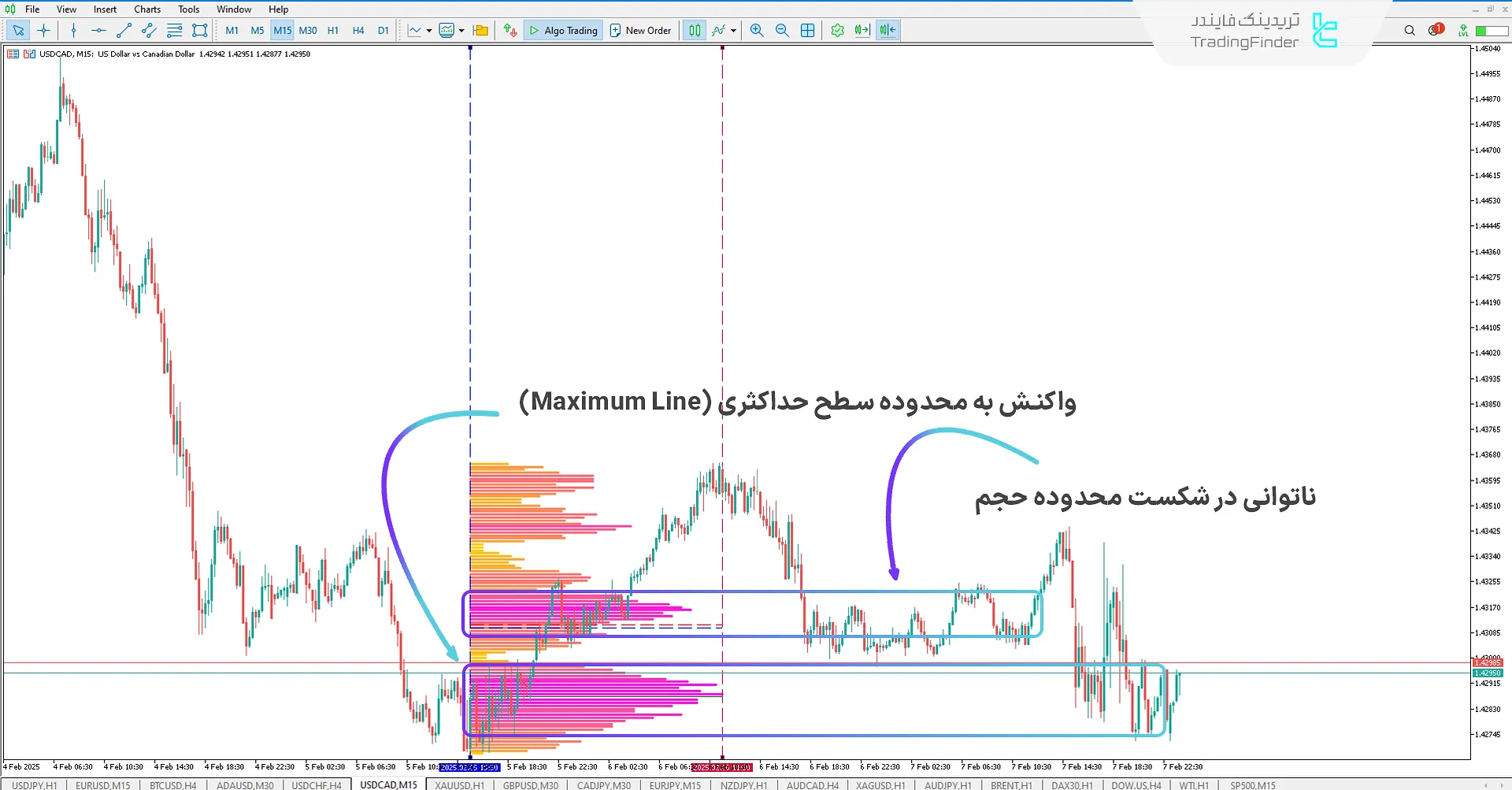 دانلود اندیکاتور پروفایل حجم محدوده (Range Volume Profile) در متاتریدر 5 - رایگان - [تریدینگ فایندر] 1