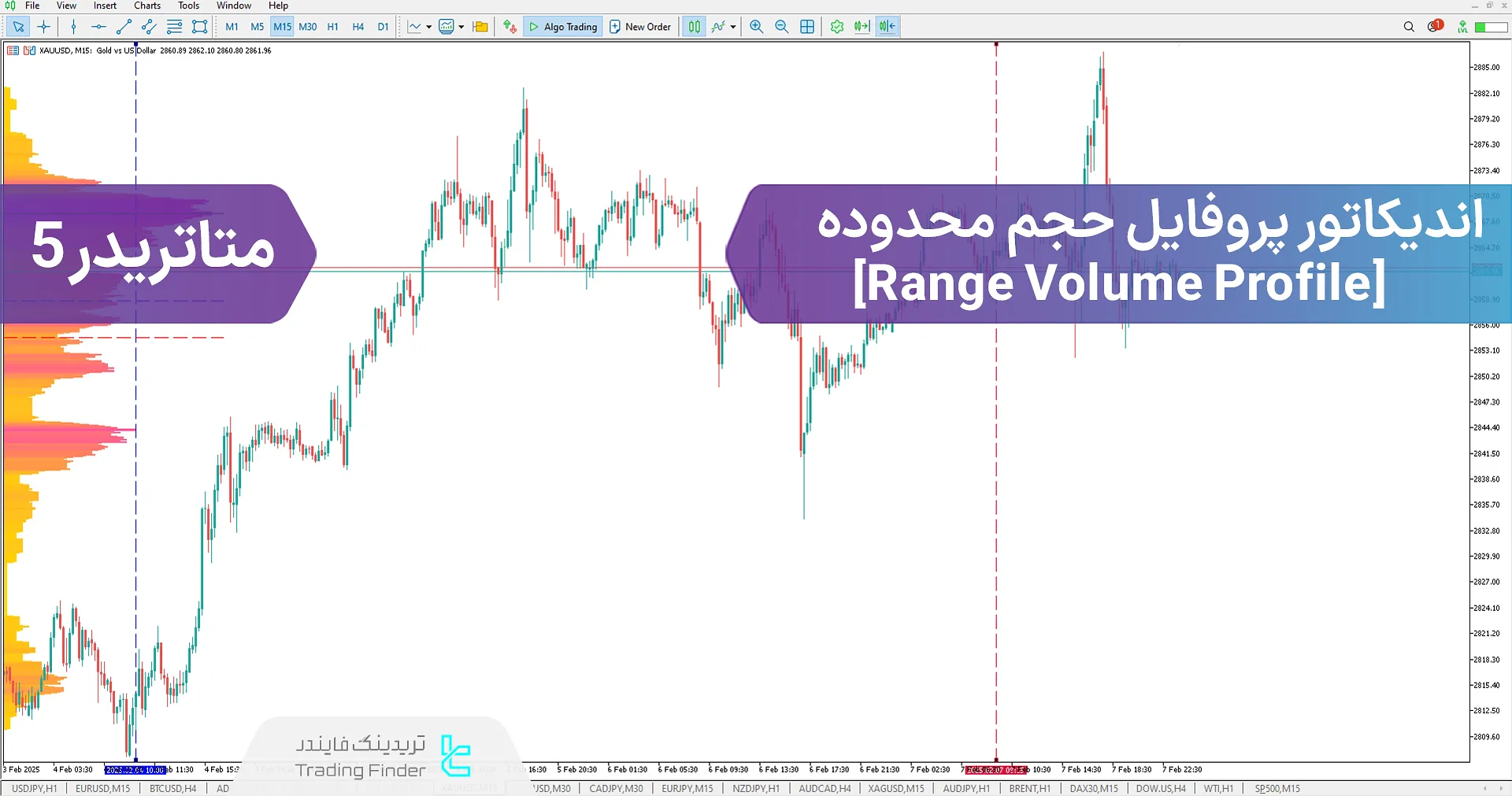 دانلود اندیکاتور پروفایل حجم محدوده (Range Volume Profile) در متاتریدر 5 - رایگان - [تریدینگ فایندر]