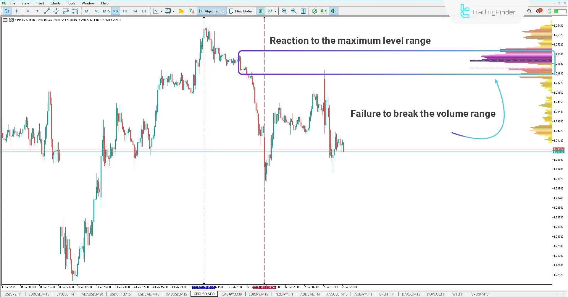 Range Volume Profile Indicator for MetaTrader 5 Download - Free - [TradingFinder] 2