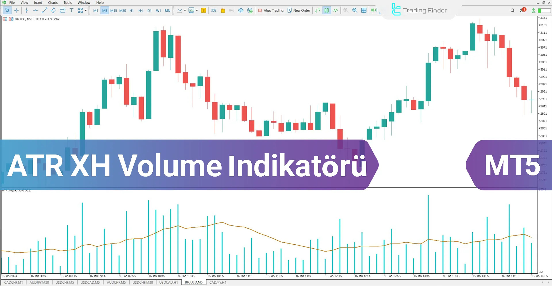 ATR XH Volume Göstergesi MetaTrader 5 için İndir - Ücretsiz - [TFlab]