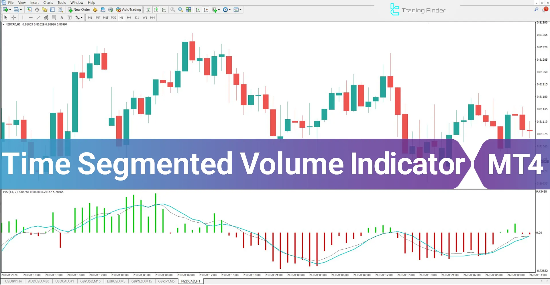 Time Segmented Volume Indicator for MetaTrader 4 Download - Free - [TFlab]