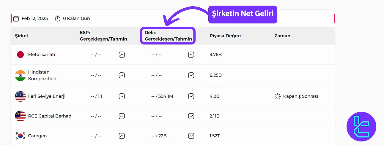 Şirket net geliri