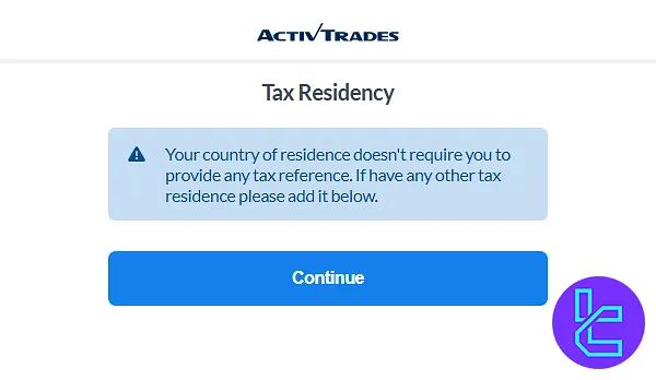 ActiveTrades account opening process tax information