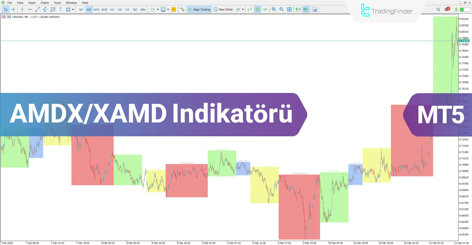 AMDX/XAMD Göstergesi ICT Stili MetaTrader 5 İndirme - Ücretsiz - [TFlab]