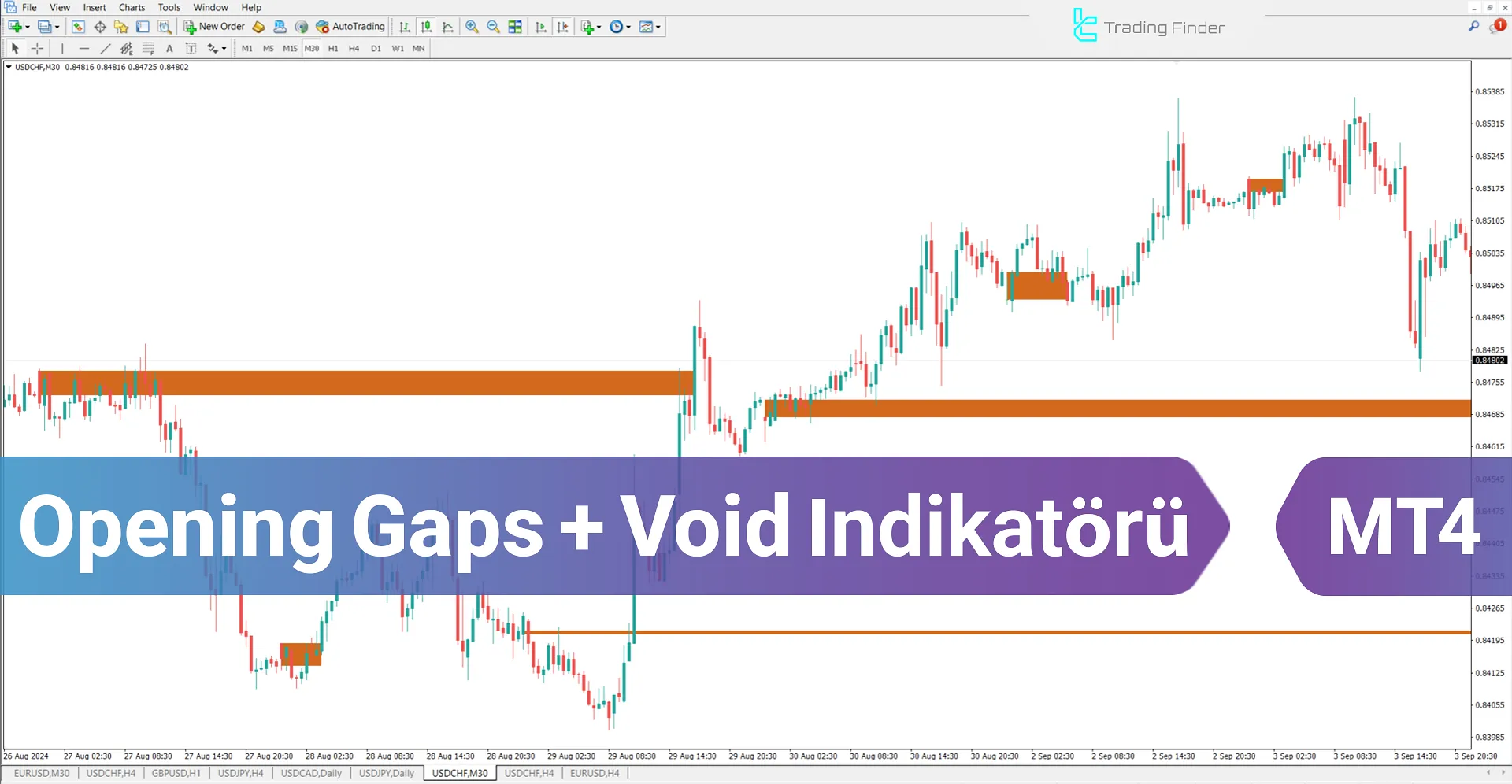 Opening Gap + Void (ICT) Göstergesi MetaTrader 4 için İndirme - Ücretsiz