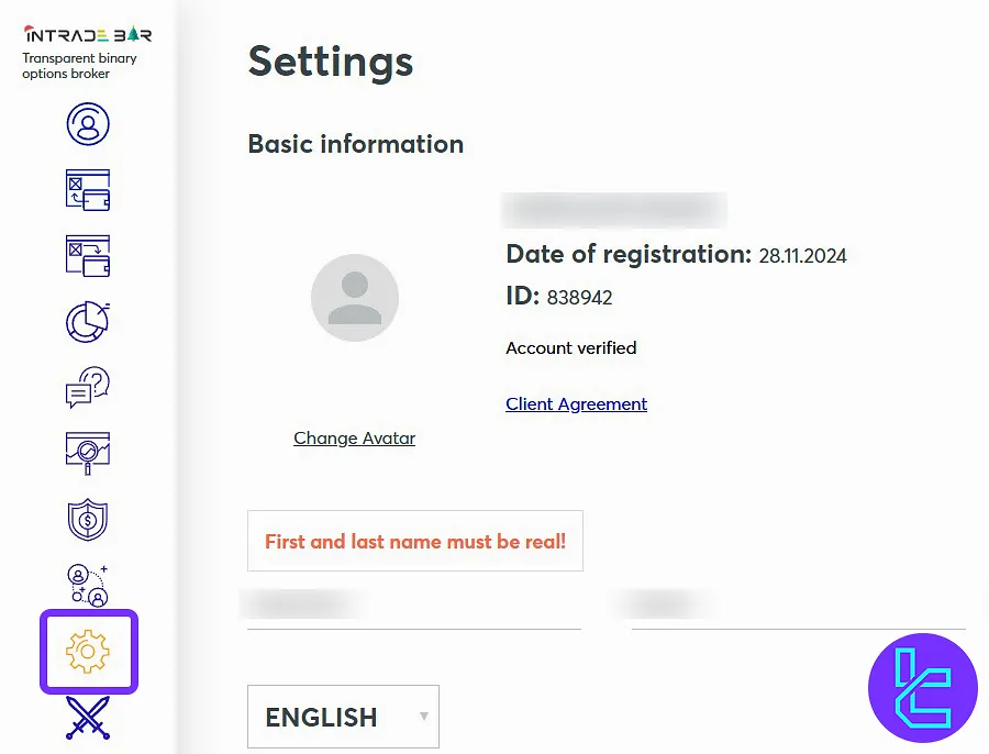 Intrade Bar trading cabinet settings