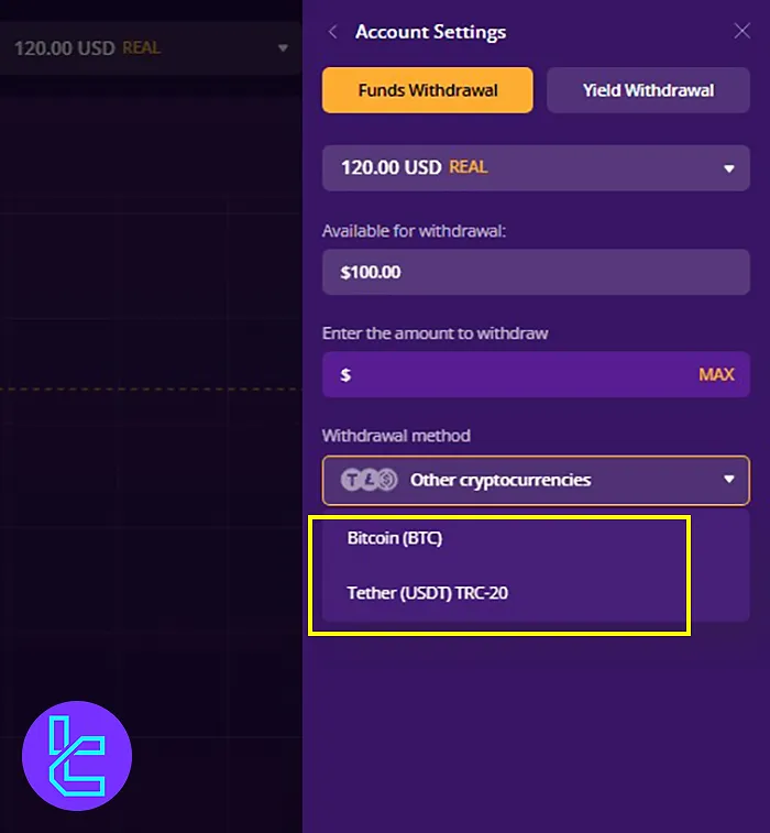 Limited Withdrawal Methods in IQCent