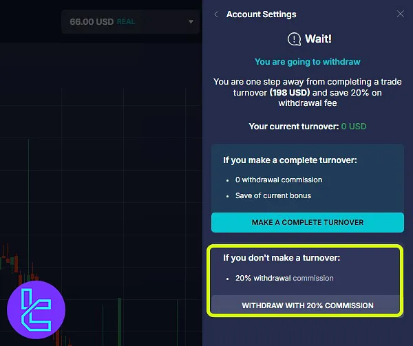 Daxbase TRC-20 cash out insufficient turnover