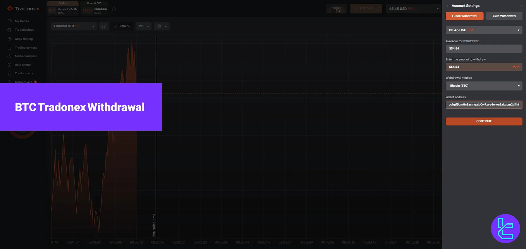 BTC Tradonex Withdrawal